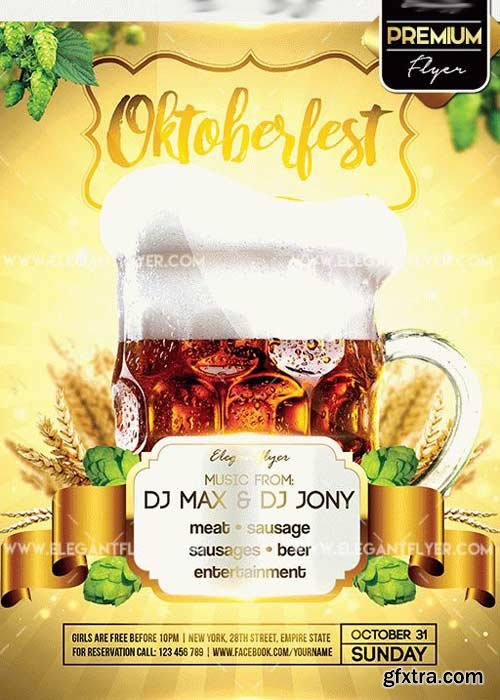 Oktoberfest V03 Flyer PSD Template + Facebook Cover