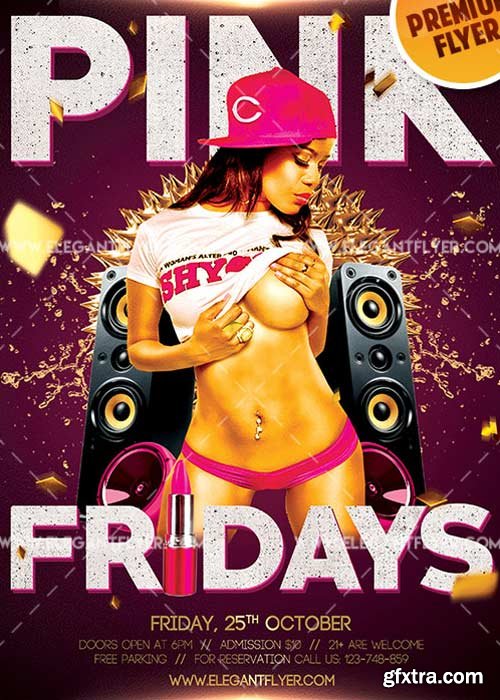 Pink Fridays V8 Flyer PSD Template + Facebook Cover