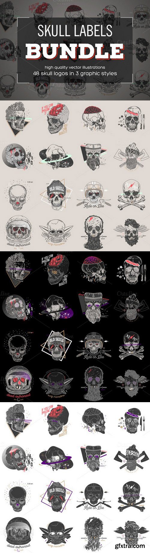 CM - Skull Labels BUNDLE 787413