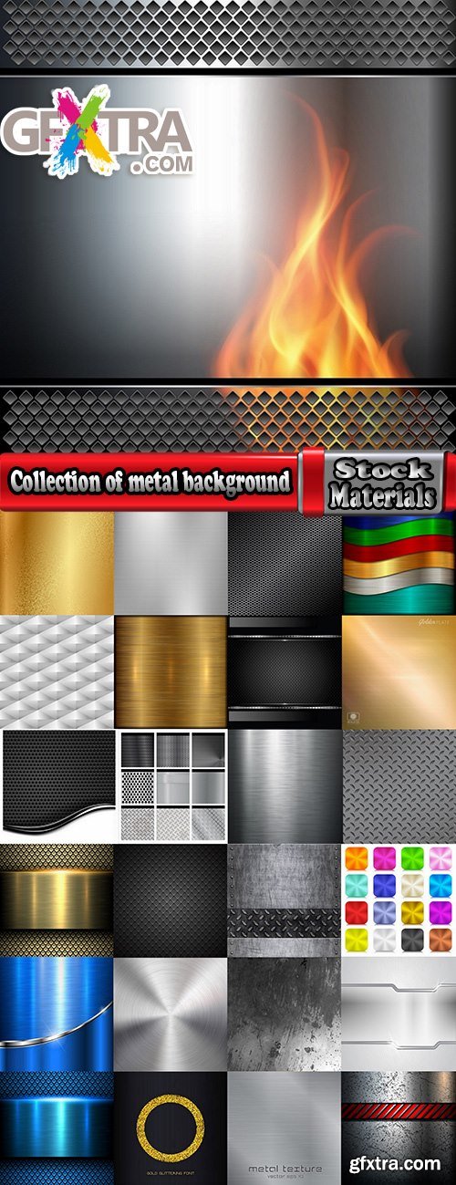 Collection of metal background is pattern pattern frame vector image 25 EPS