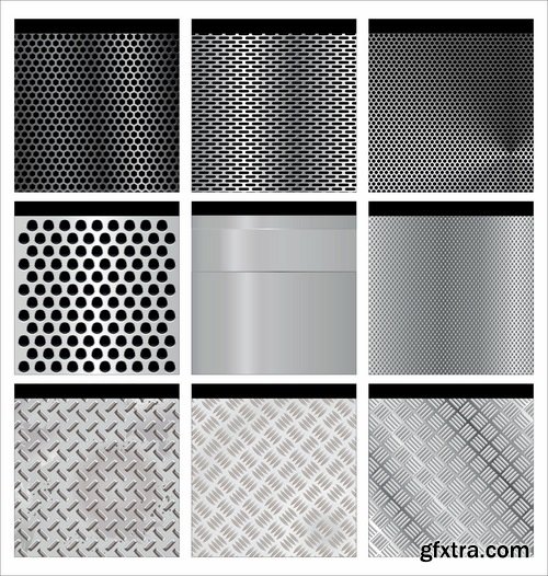 Collection of metal background is pattern pattern frame vector image 25 EPS