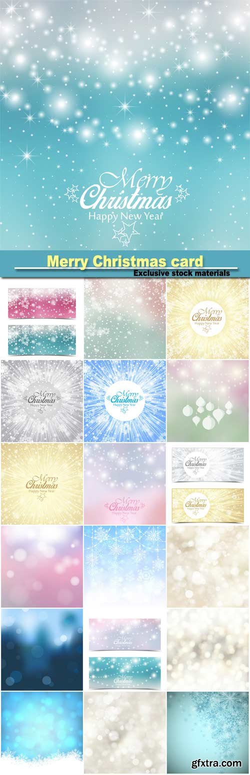 Vector Christmas background, Merry Christmas card with snow