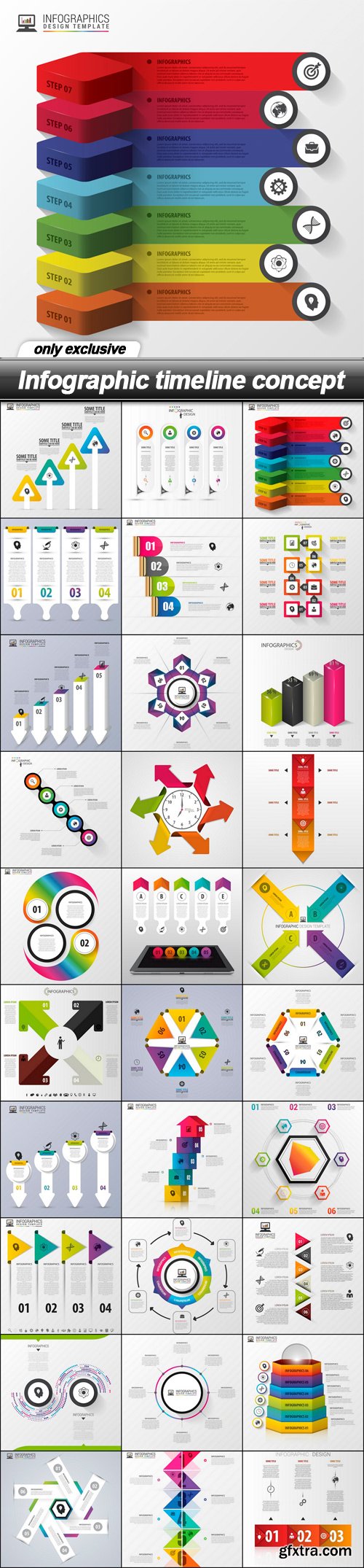 Infographic timeline concept - 30 EPS