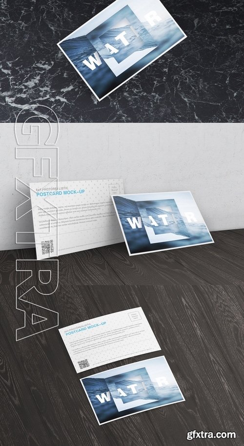 Photorealistic 6x4 Postcard & Invitation Mock-Ups