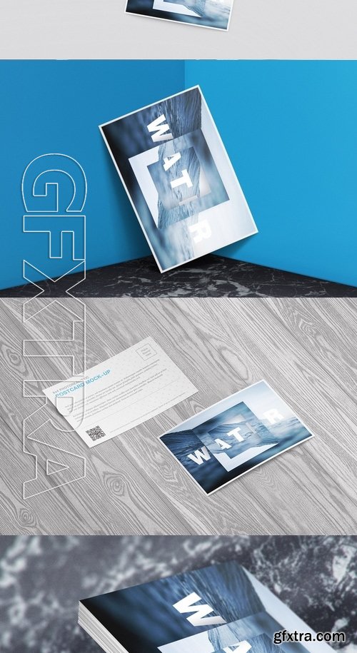 Photorealistic 6x4 Postcard & Invitation Mock-Ups