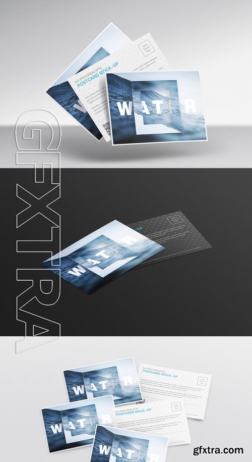 Photorealistic 6x4 Postcard & Invitation Mock-Ups