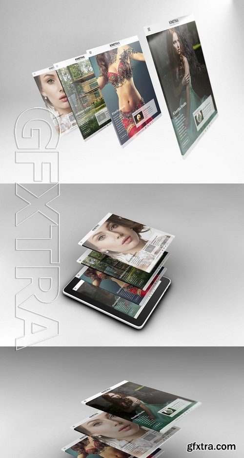 3D Tablet Screen Mockups