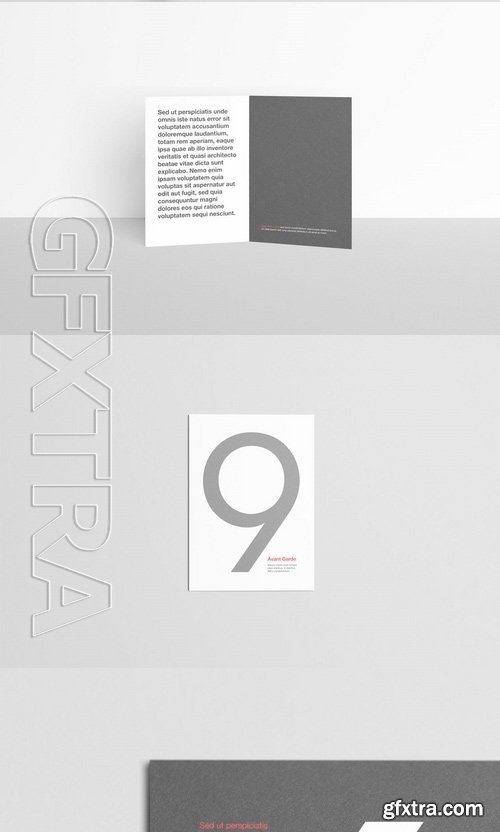 A6 Bi-Fold Half-Fold Brochure Mock-Up