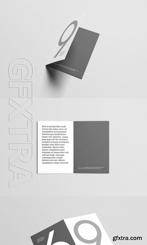 A6 Bi-Fold Half-Fold Brochure Mock-Up