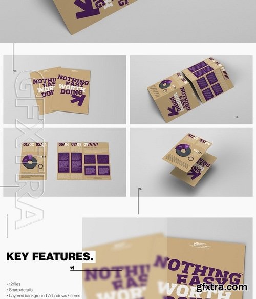 Bi-fold Brochure Mockup Pack