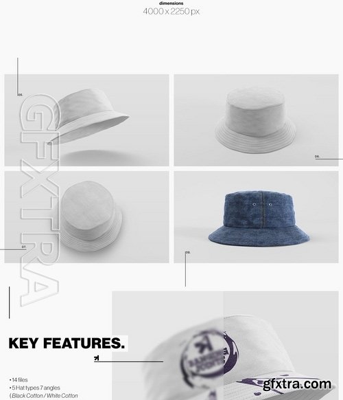 Bucket Hat Mockup Pack