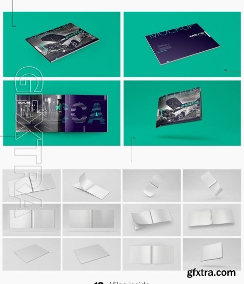 Horizontal A4 Magazine Catalog Mockup