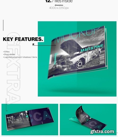 Horizontal A4 Magazine Catalog Mockup