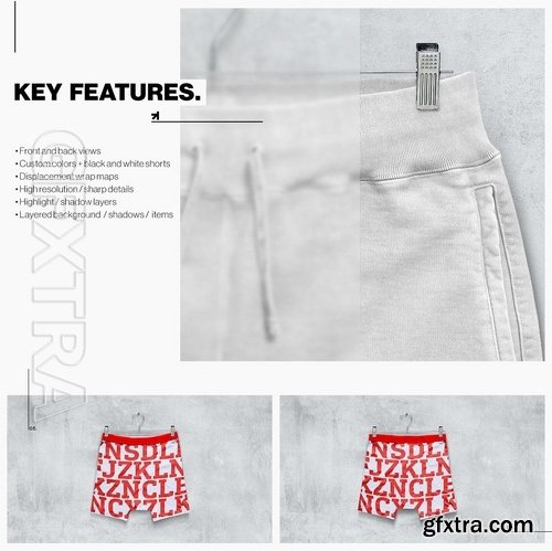 Shorts Boxer Briefs Mockup