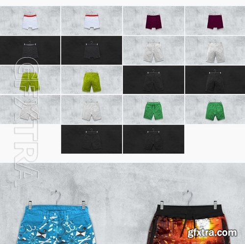 Shorts Boxer Briefs Mockup