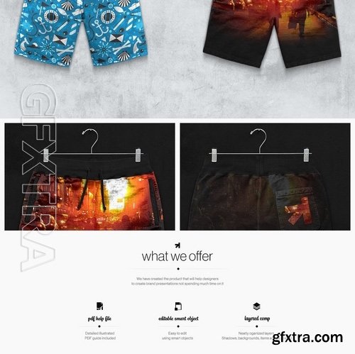 Shorts Boxer Briefs Mockup