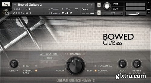 Cinematique Bowed Guitar and Bass 2 KONTAKT-FANTASTiC