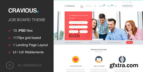 ThemeForest - Cravious - Job Portal PSD Template 9673094