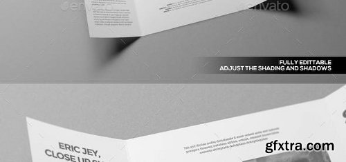 Graphicriver A4/ A5 Single Gate Fold Brochure Mockups 17227119