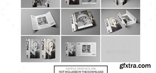 Graphicriver A4/ A5 Single Gate Fold Brochure Mockups 17227119