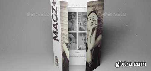 Graphicriver A4/ A5 Single Gate Fold Brochure Mockups 17227119