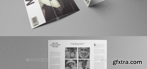 Graphicriver A4/ A5 Single Gate Fold Brochure Mockups 17227119