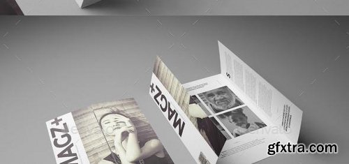 Graphicriver A4/ A5 Single Gate Fold Brochure Mockups 17227119