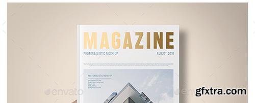 Graphicriver US Letter Foil Stamping Magazine Mock-Up 17440380