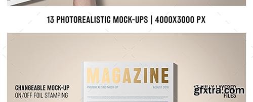 Graphicriver US Letter Foil Stamping Magazine Mock-Up 17440380