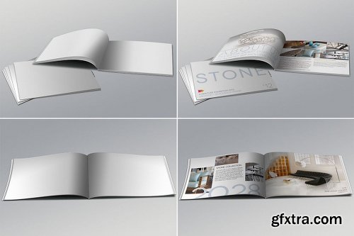 Realistic Landscape Brochure Mockups