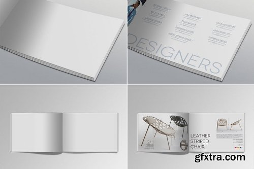 Realistic Landscape Brochure Mockups