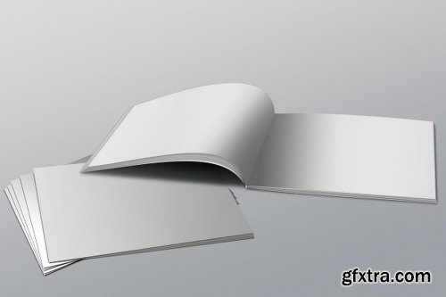 Realistic Landscape Brochure Mockups