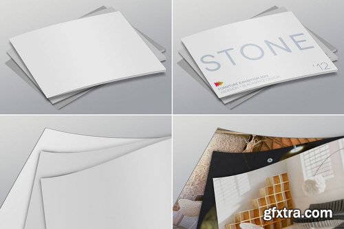 Realistic Landscape Brochure Mockups