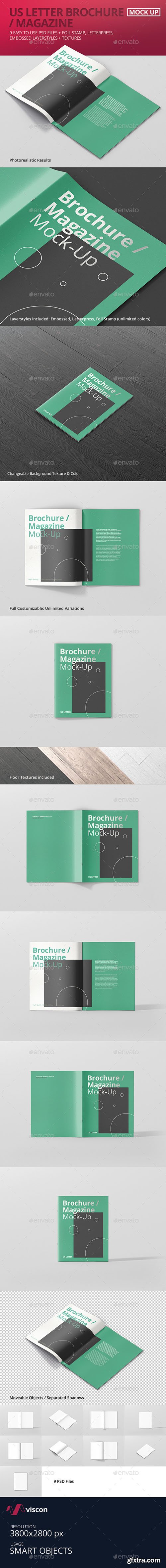 Graphicriver US Letter Brochure / Magazine Mock-Up 16547082