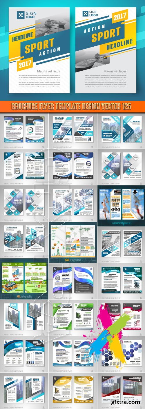 Brochure flyer template design vector 125