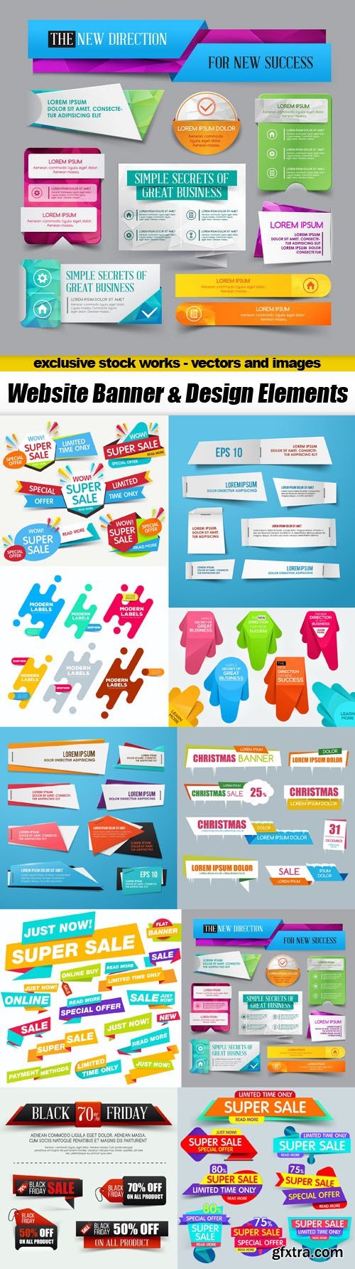 Website Banner & Design Elements - 10xEPS