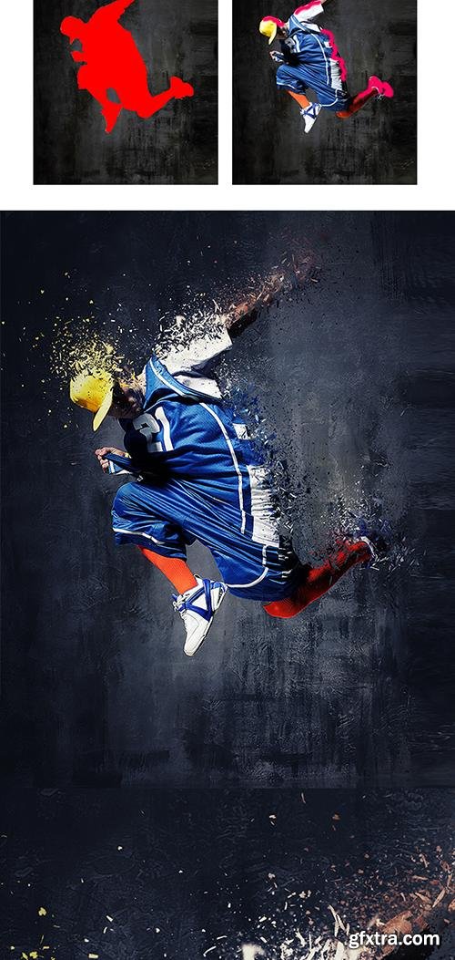 GraphicRiver Shatter Photoshop Action 13977140