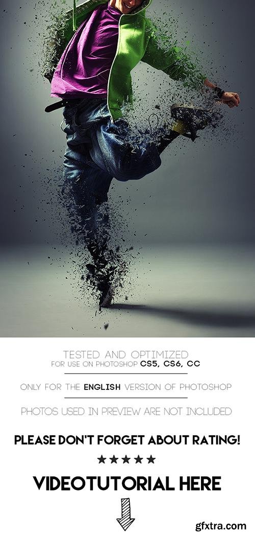 GraphicRiver Shatter Photoshop Action 13977140