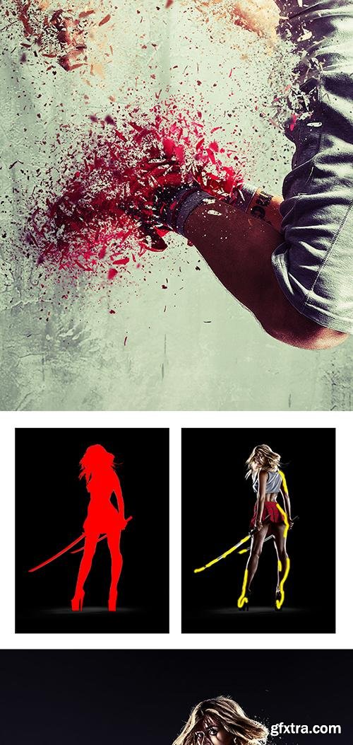 GraphicRiver Shatter Photoshop Action 13977140