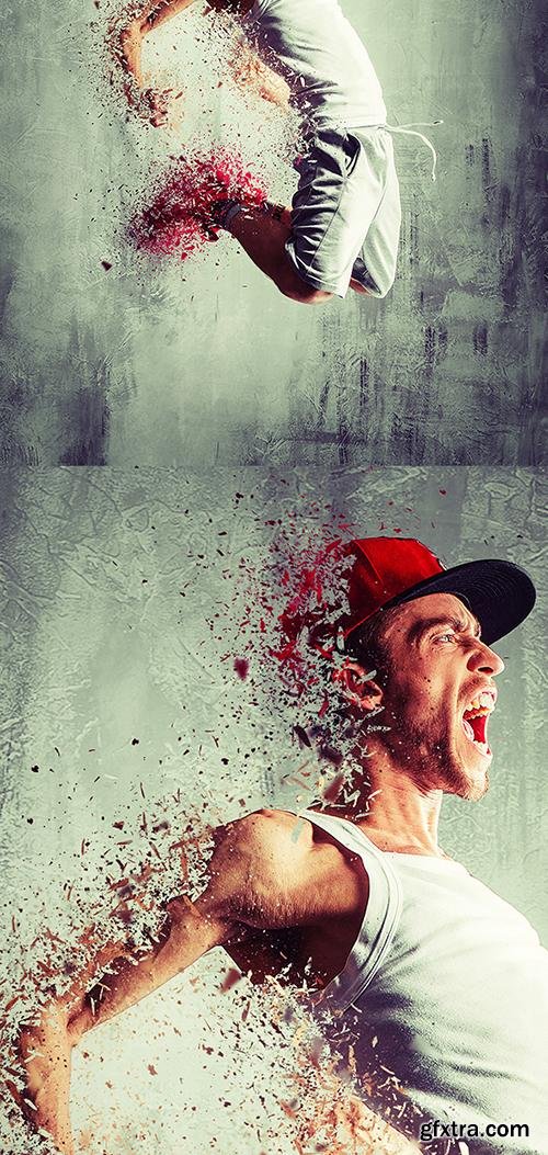 GraphicRiver Shatter Photoshop Action 13977140