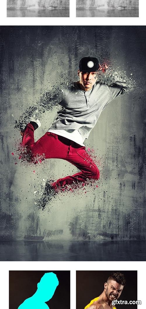 GraphicRiver Shatter Photoshop Action 13977140