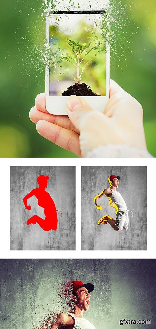 GraphicRiver Shatter Photoshop Action 13977140