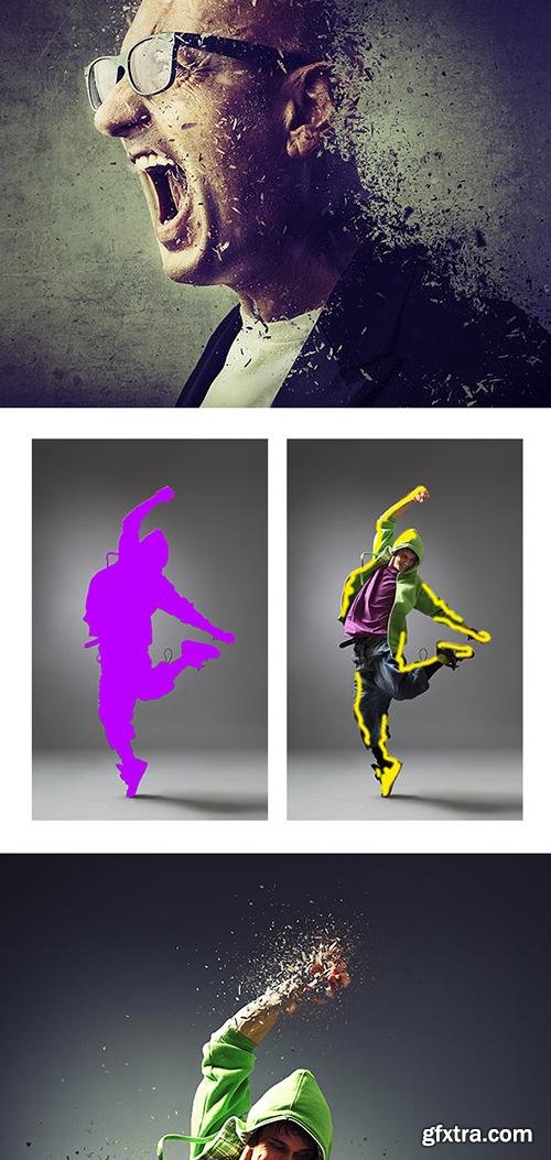 GraphicRiver Shatter Photoshop Action 13977140