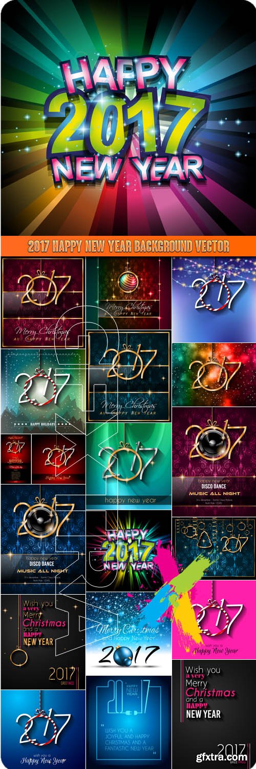 2017 Happy New Year Background vector