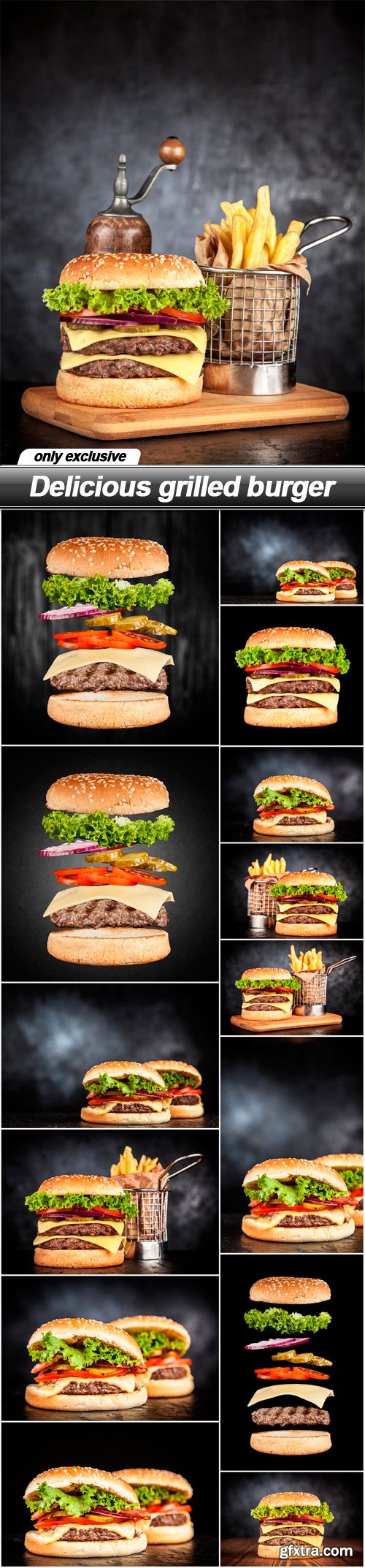 Delicious grilled burger - 15 UHQ JPEG