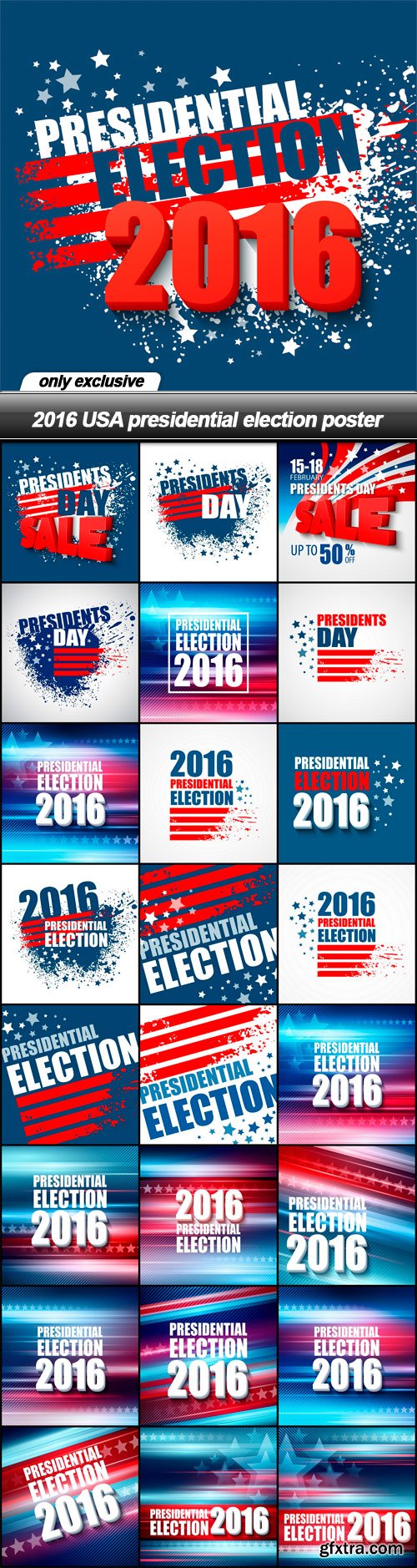 2016 USA presidential election poster - 25 EPS