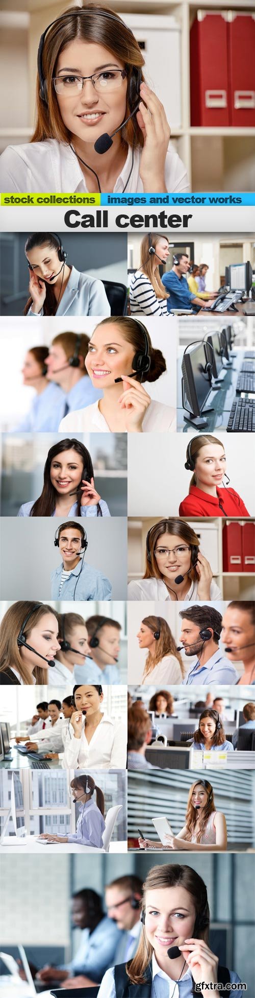 Call center, 15 x UHQ JPEG