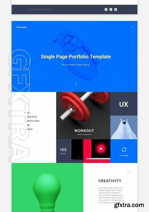 Grenade - Portfolio PSD Template