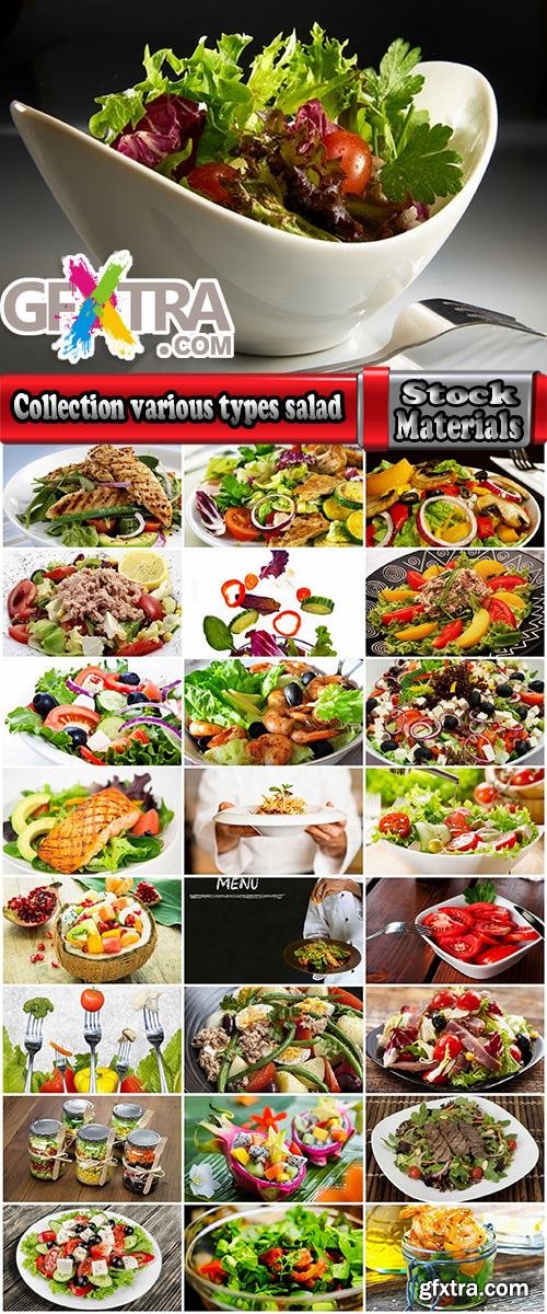 Collection various types of lettuce Greek seafood shrimp vegetable fruit 25 HQ Jpeg