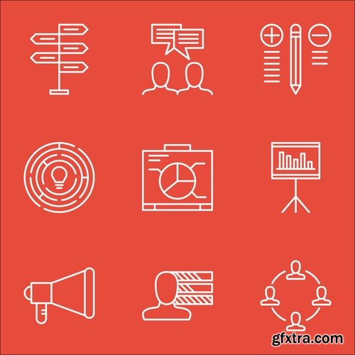 Collection logo icon web design element site 12-25 EPS